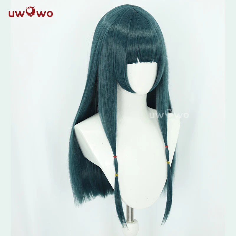 Uwowo Maomao Perücke Anime die Apotheke Tagebücher Maomao Tanz kleid Cosplay Perücke lange dunkelgrüne Perücke 80cm