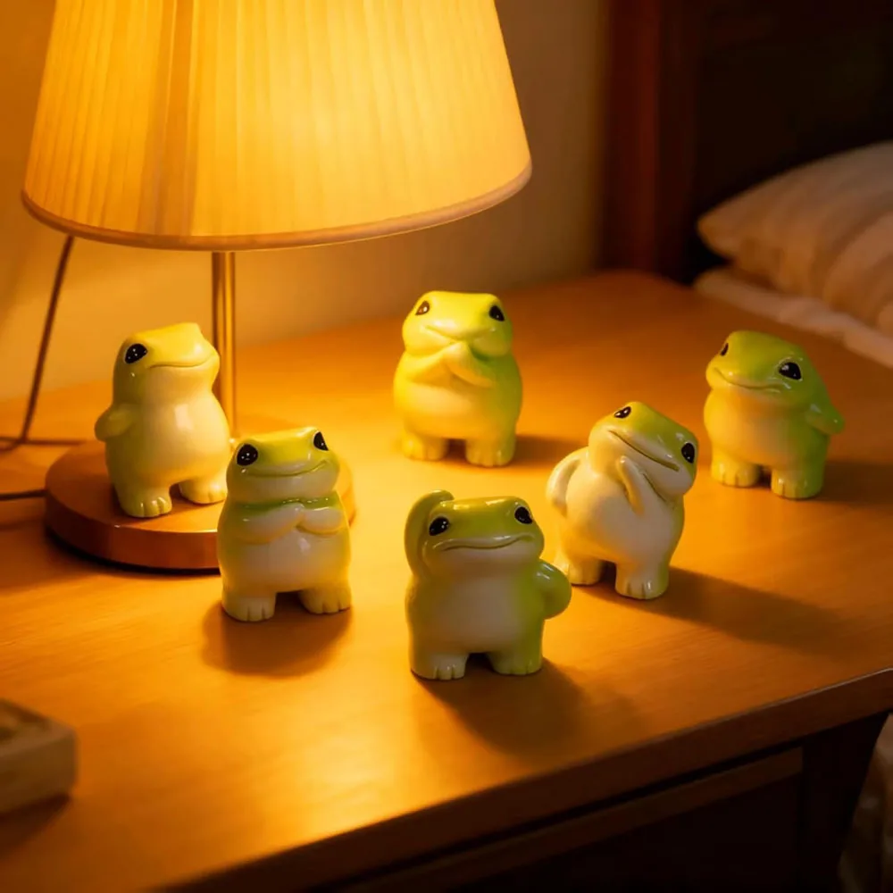 

1Set Mini Resin Animals Frogs Figurines, Mini Resin Figures Tiny Animals Bulk Miniature Figures to Tiny Frog Statue Decorations