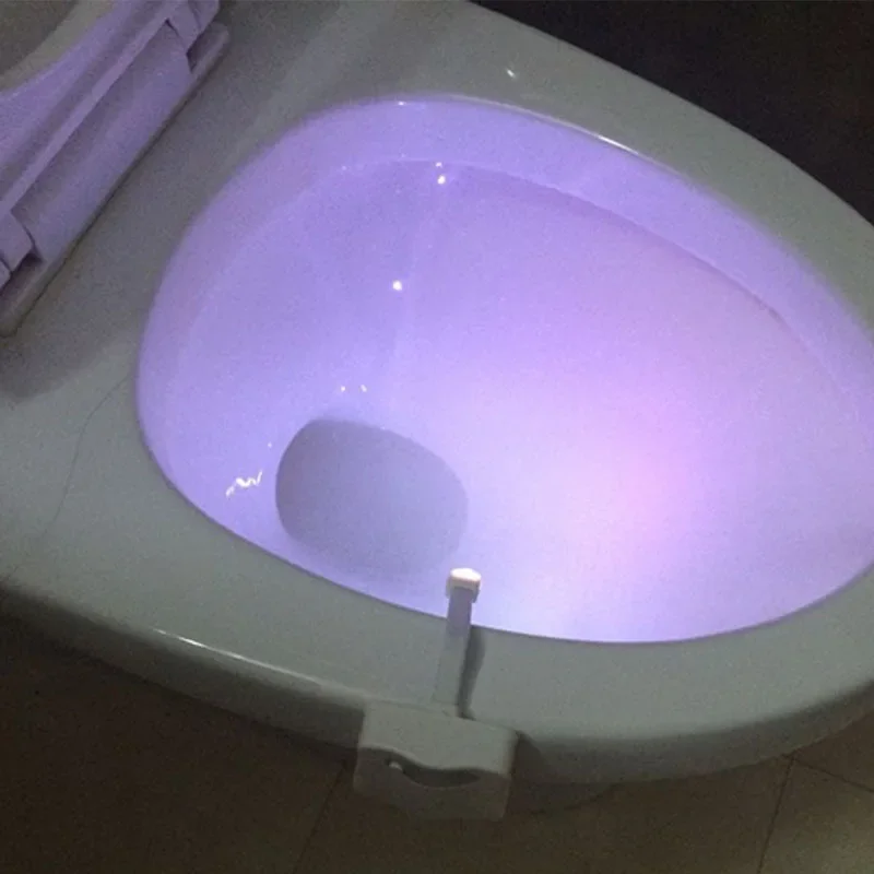 Smart Bathroom Toilet Nightlight LED Body Motion Activated On/Off Seat Sensor Lamp 8 multicolour Toilet lamp hot