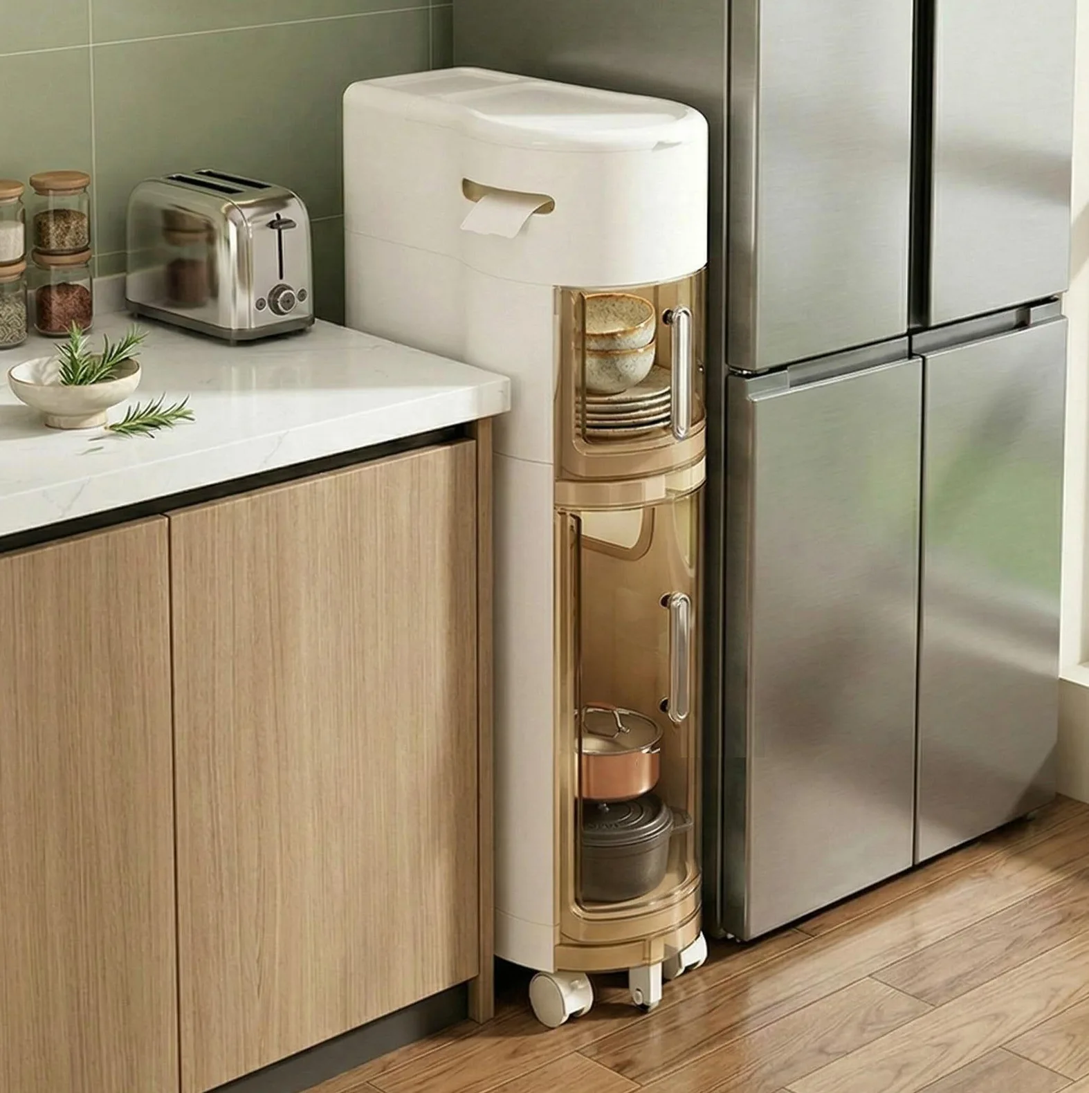 Kitchen Shelves Household Floor-to-ceiling Storage Cabinets Balcony Lockers Small Unit Removable Lockers Bathroom Shelves