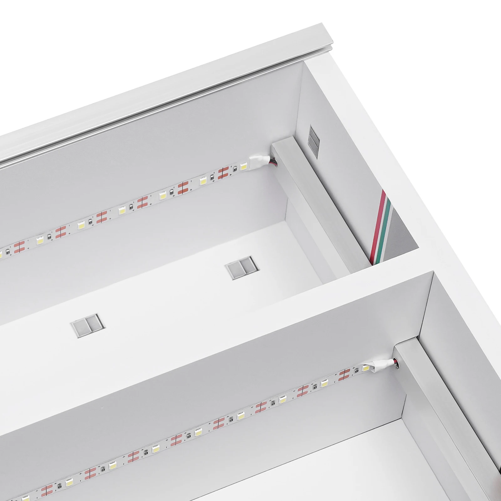 علبة عرض المرآب مع أضواء LED نموذج عرض السيارة عرض القضية 1:64 مقياس مشهد مساحة مواقف السيارات الصغيرة القابلة للجمع