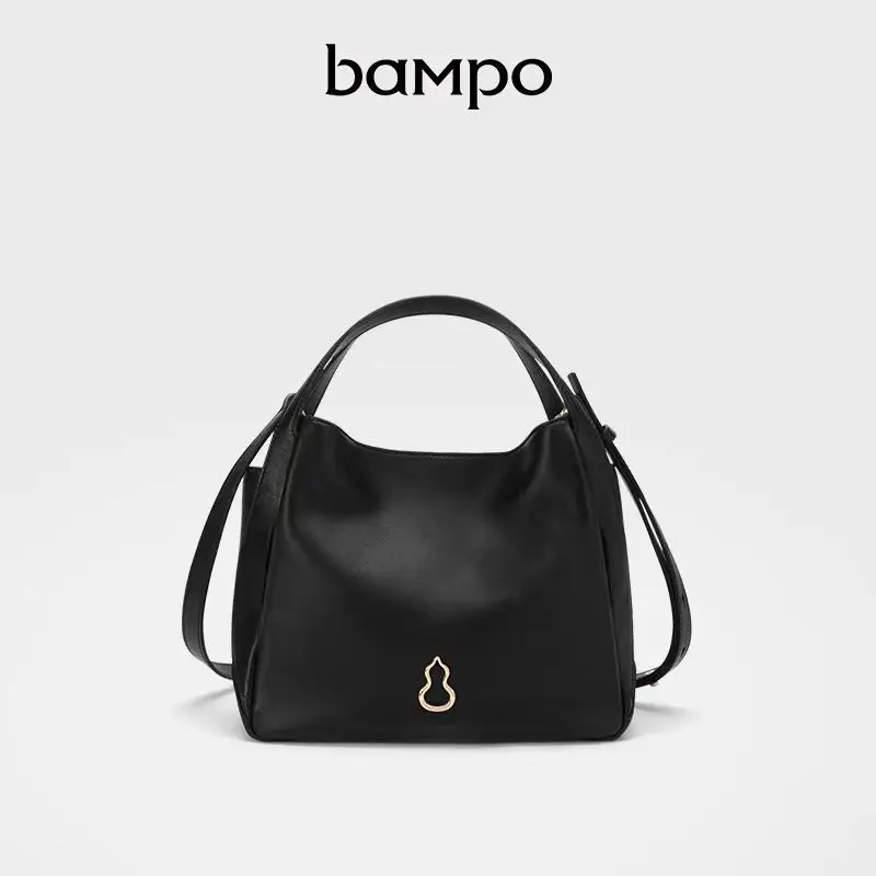 

BAMPO Perfect Bag 2025 New Cowhide Vegetable Basket Bag Commuter Large Capacity Handbag Single Shoulder Crossbody Bag