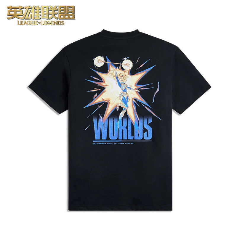 2024 League Of Legends Global Finals T-Shirt S14 Quality Goods Game Esports Periphery Black Short Sleeve Same Gender Design