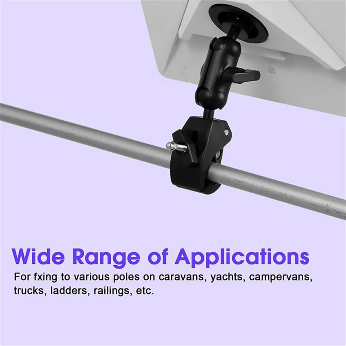 For Mini Mount RV Ladder Pole Mount Adjustable Clip for Mini for Cars RVs Ladders and