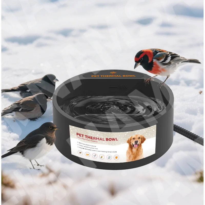 

2,2 л миска для воды с подогревом для собак, термостатическая миска для собак для кошек, собак, курицы, птицы, уличная зимняя миска для собак, бутылка для воды