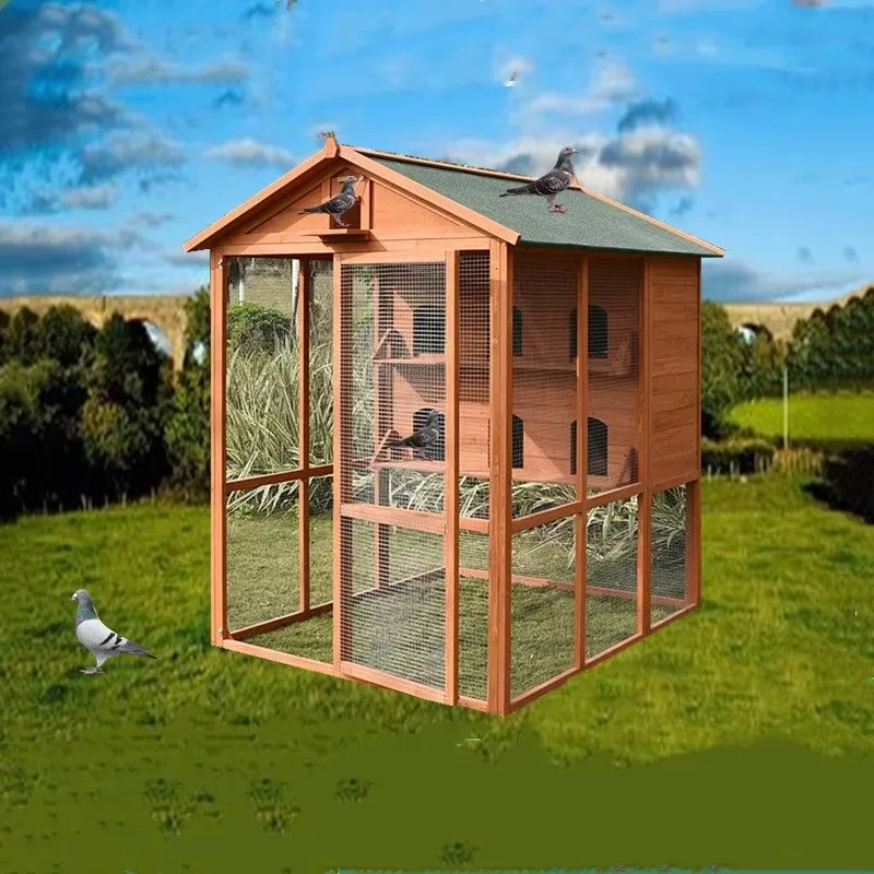 Hot Sale Wooden Cage Penning Wire Mesh Outdoor Kennel Rabbit Pigeon Coop Chicken Ducks Geese  Play Cage