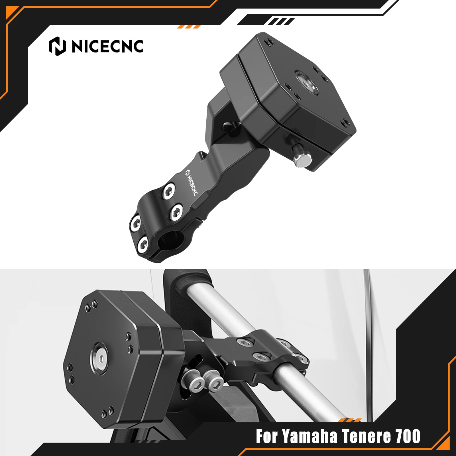 

NICECNC For Yamaha Tenere 700 Super Tenere XTZ 1200 12MM GPS Holder Bar Clamp AMPS Bracket For BMW R1250GS R 1250 GS R1300GS GSA