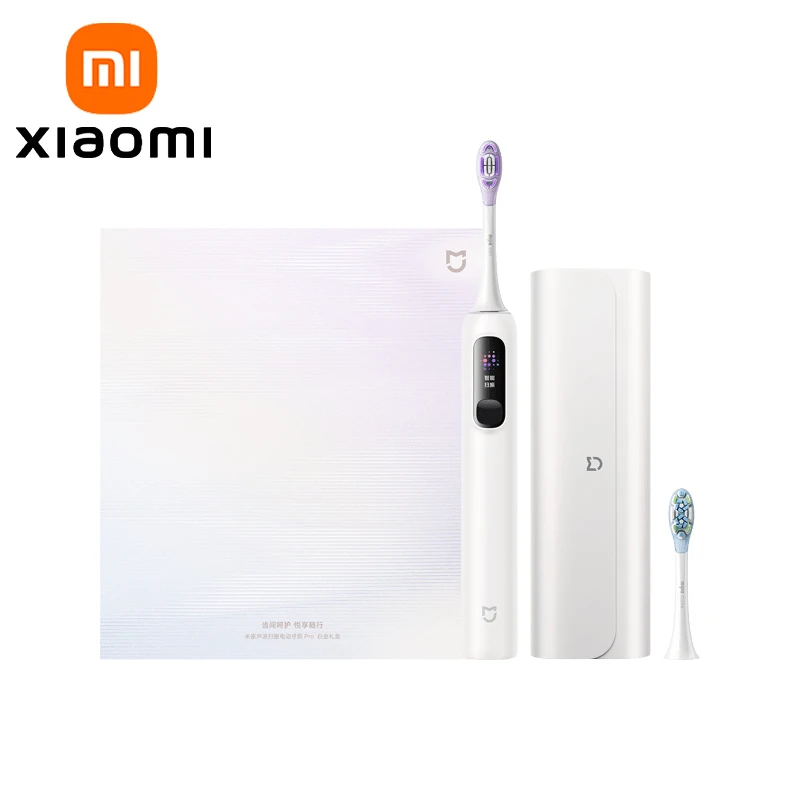 

XIAOMI MIJIA Sonic Vibration Electric Toothbrush Pro White Gold Gift Box,Smart 4 Modes,IPX8 Waterproof,LED Screen & Travel Lock