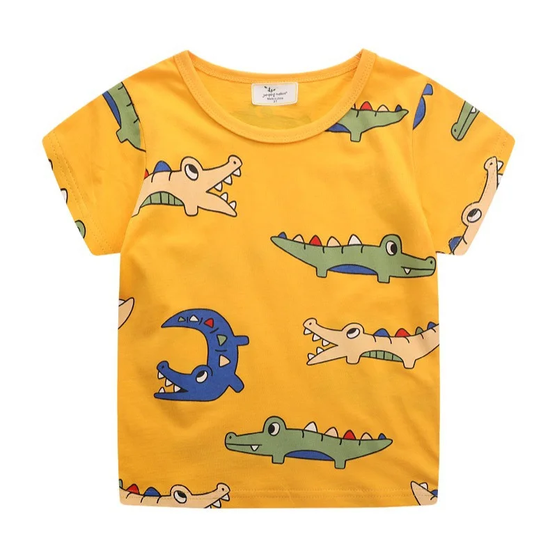 Jumping Meters New Arrival Boys T Shirts For Summer Animals Crocodile Toddler Kids Tees Baby Tops Clothes