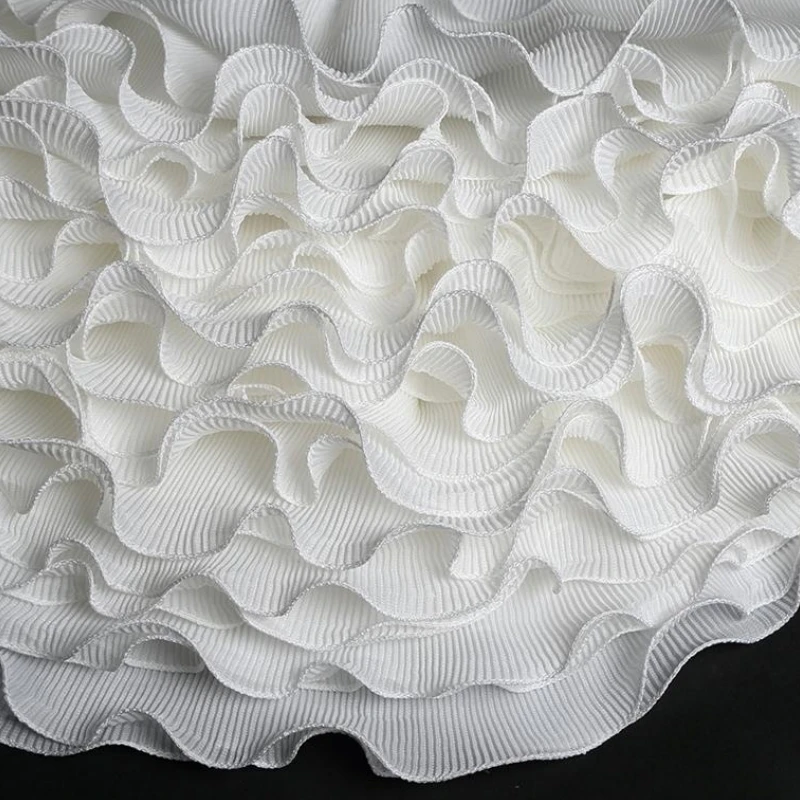 17cm wide, new textured fabric, pleated and 3D ruffled fabric, handmade wedding accessories