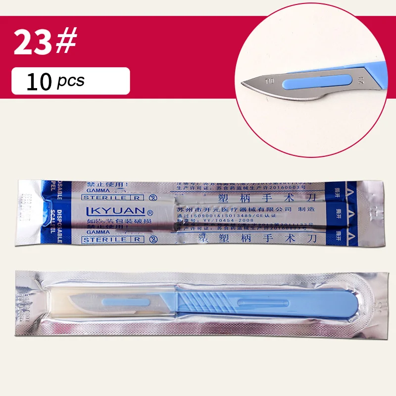 Disposable sterile surgical knife with independent sterile packaging