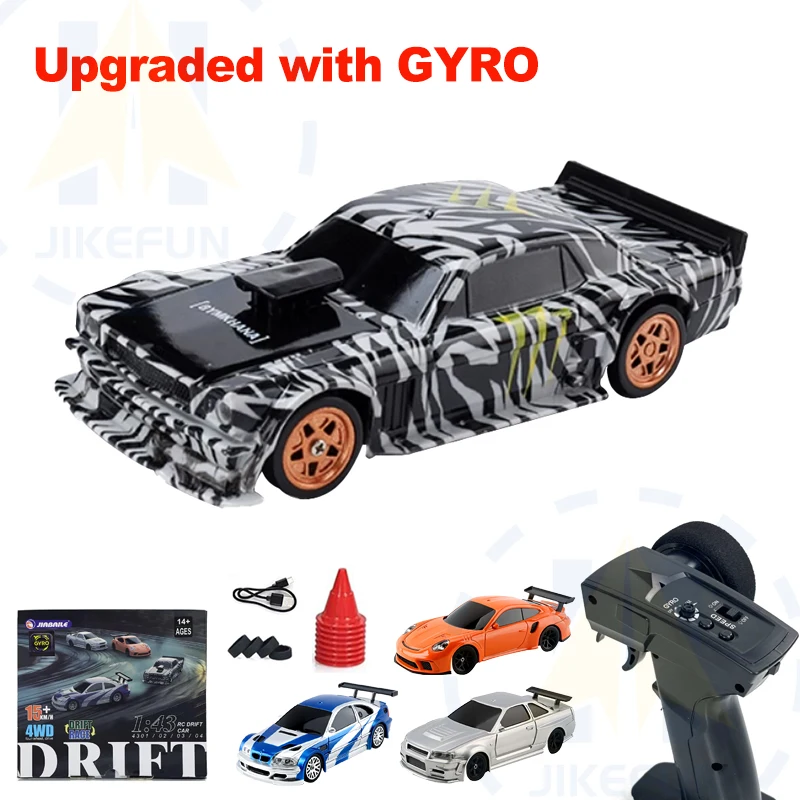 Upgraded Gyro 1/43 RC Drifting Car Racing RTR 4WD High Speed Radio Control Model 2.4G Drift Race Vehicle Mini Gifts