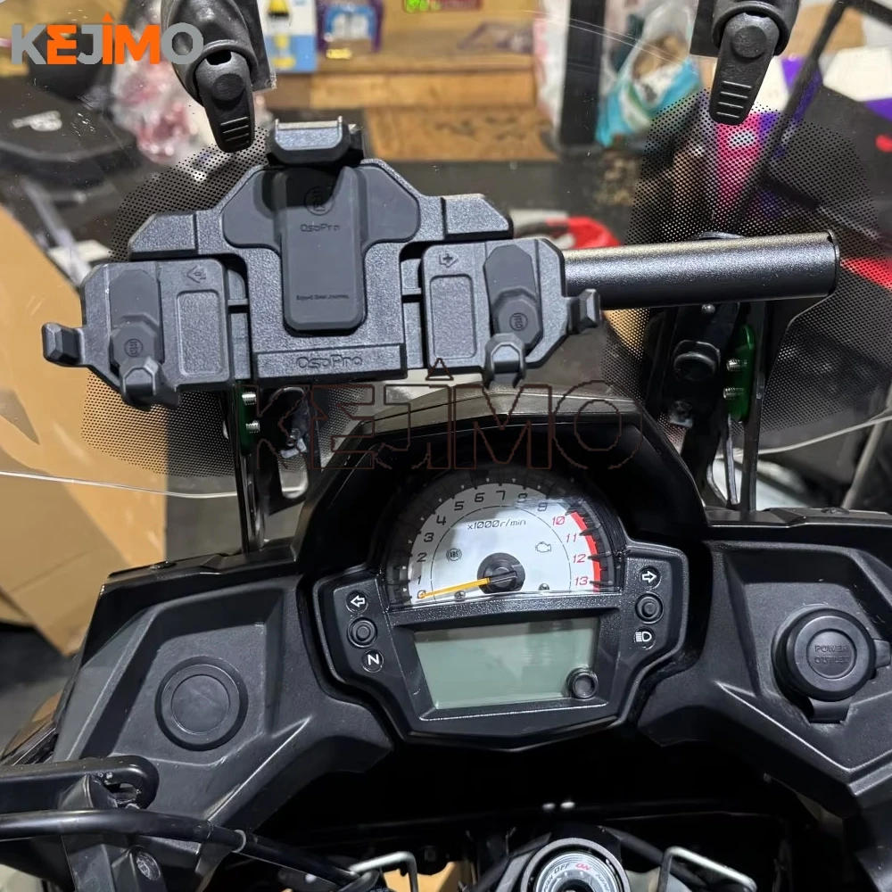 Motorcycle Mobile Phone Holder Rechargeable Navigation Stand FOR KAWASAKI VERSYS 650 Versys KLE 650 KLE650 2015-2021 2024 2023