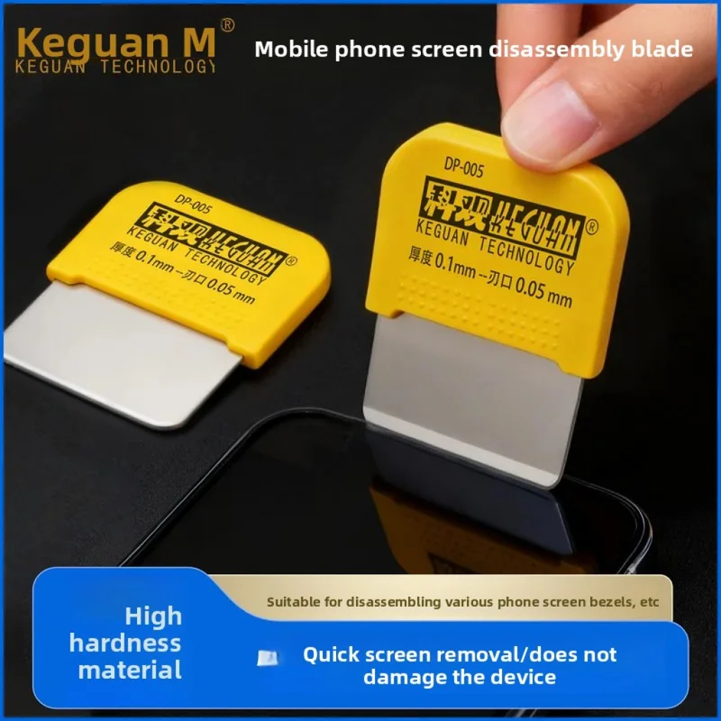 KEGUAN 4Pcs Ultra Thin Metal Steel Opening Mobile Phone Laptop Chip Removal Battery Disassembly Screen Separating  Pry Tool