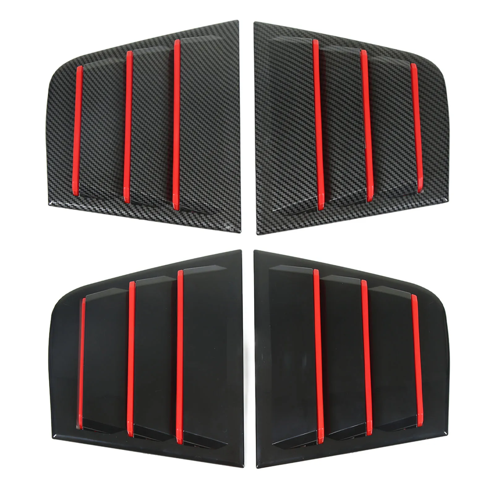Side Window Louver Rustproof Simple Installation Anti Scratch Air Vent Scoop Shades Cover Blind 1 Pair Professional for Car