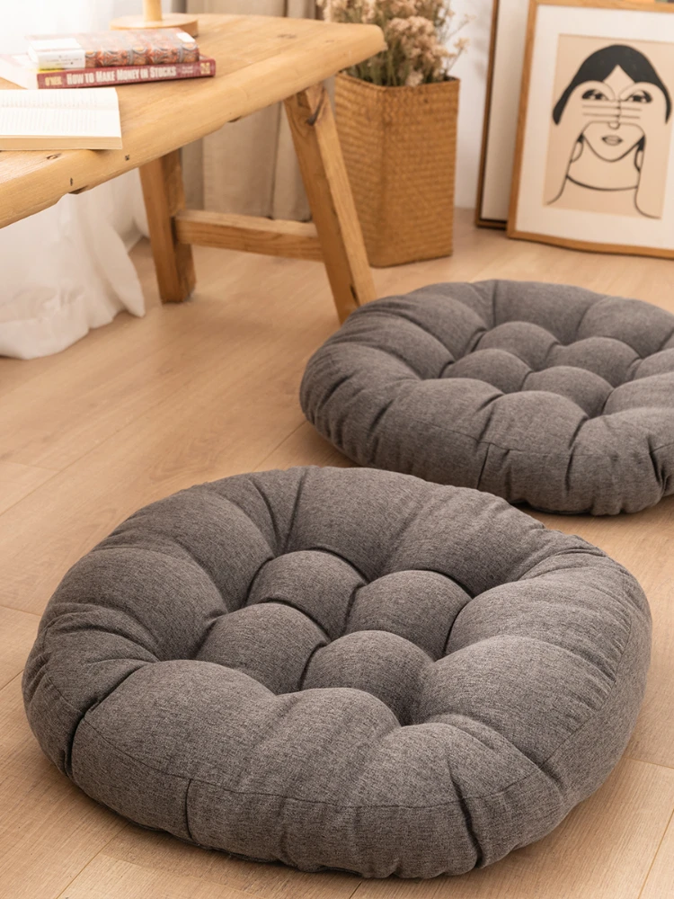 

Household Living Cotton Hemp Futon Tatami Mat Cushion Chair Bench Soft Comfortable Sitting for A Long Time Breathable Decompress