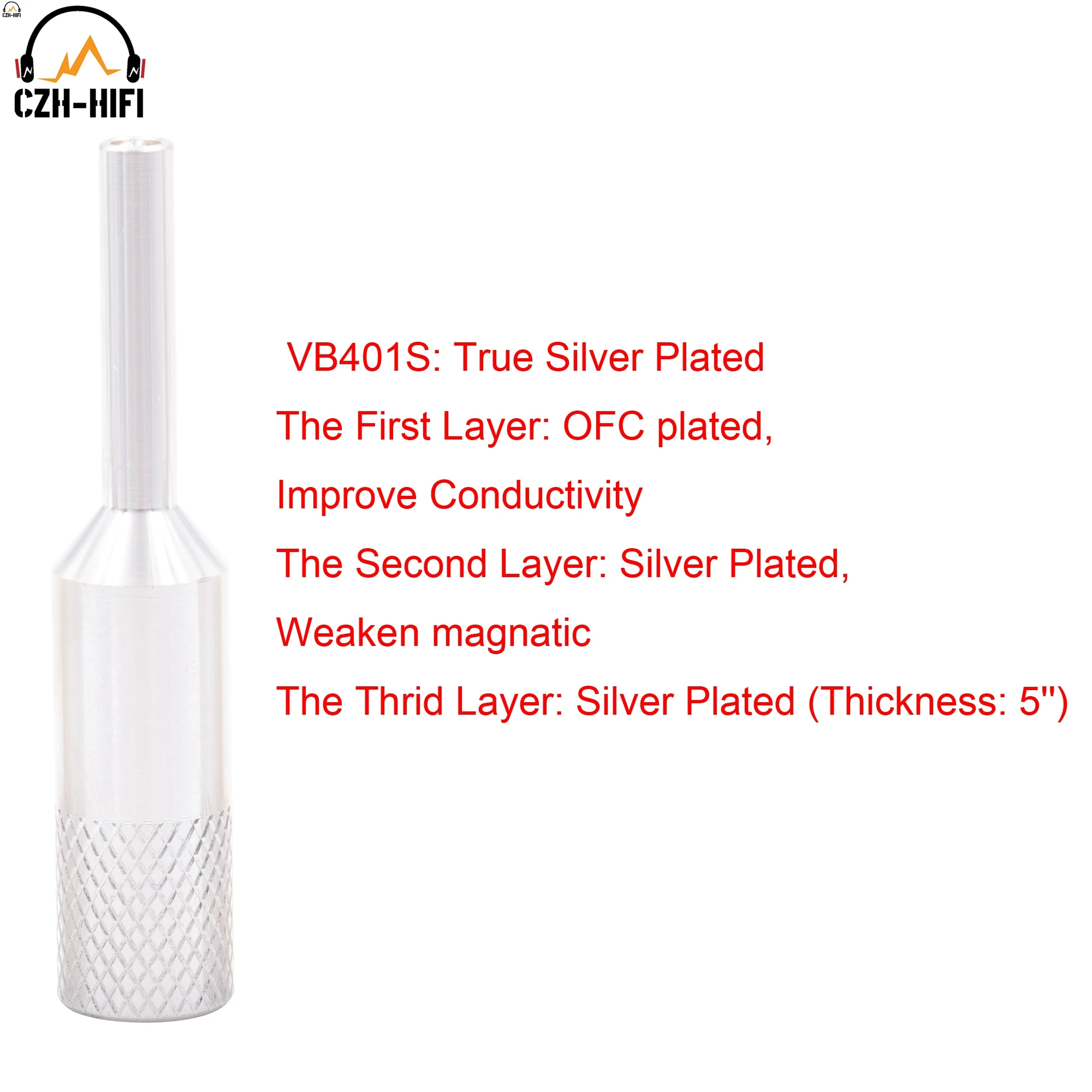 Viborg VB401 Hochwertiger Bananenstecker aus reinem rotem Kupfer, Anschlussstecker, Stecker, 4 mm, für Lautsprecherkabel – Detail 3
