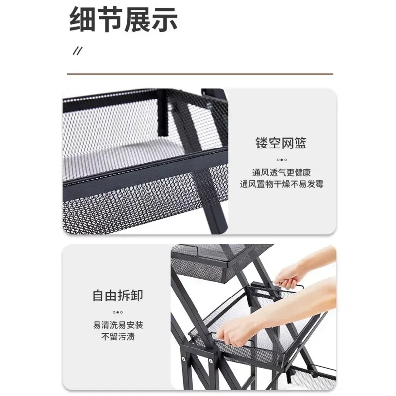 Hot SalesFolding Mobile Trolley Parallel Rack Step Pulley