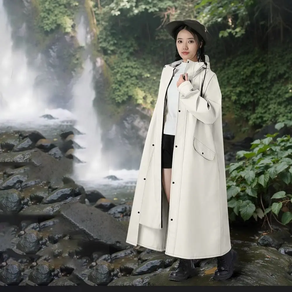 

Длинное пончо для электромобиля с капюшоном и молнией, плащ для всего тела, цельный костюм, непроницаемый материал