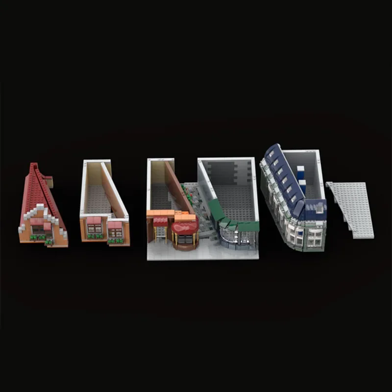 2196pcs MOC Winkelen Straat Architectuur Bouwstenen Bricks Speelgoed voor Kinderen Volwassen Verjaardag Festival Cadeau