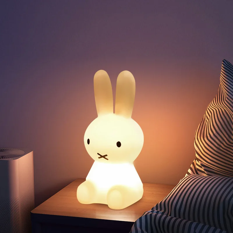 Miffy Night Light Kawaii European Creative Children Cute Bedroom Bedside Lamp Living Room Floor Atmosphere Light Christmas Gift