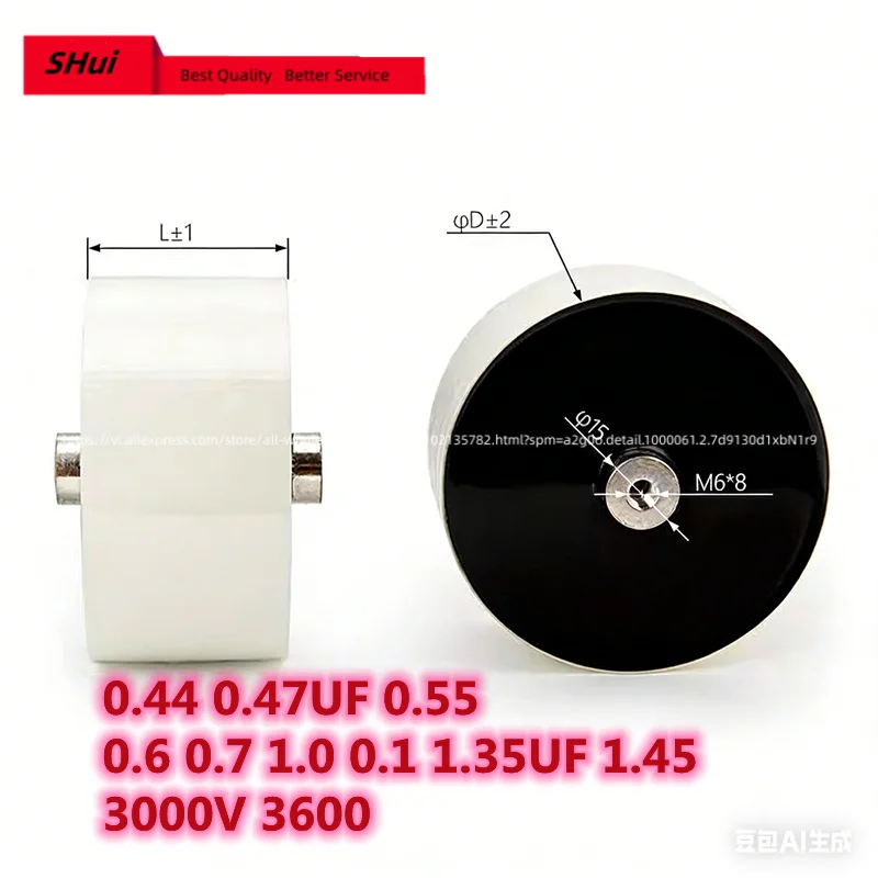 Capacitor 0.44 0.47UF 0.55 0.6 0.7 1.0 0.1 1.35UF 1.45 3000V 3600 Electrolytic Capacitor for Electronics Repair And DIY Projects