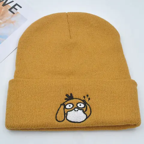 Pokemon Snorlax Ditto Psyduck Mössor Dam Vinter Varm Mössa Anime Enfärgad Rolig Broderimössa för Herr Stickad Bonnet Unisex 10 best sales Pokémon Snorlax - №4