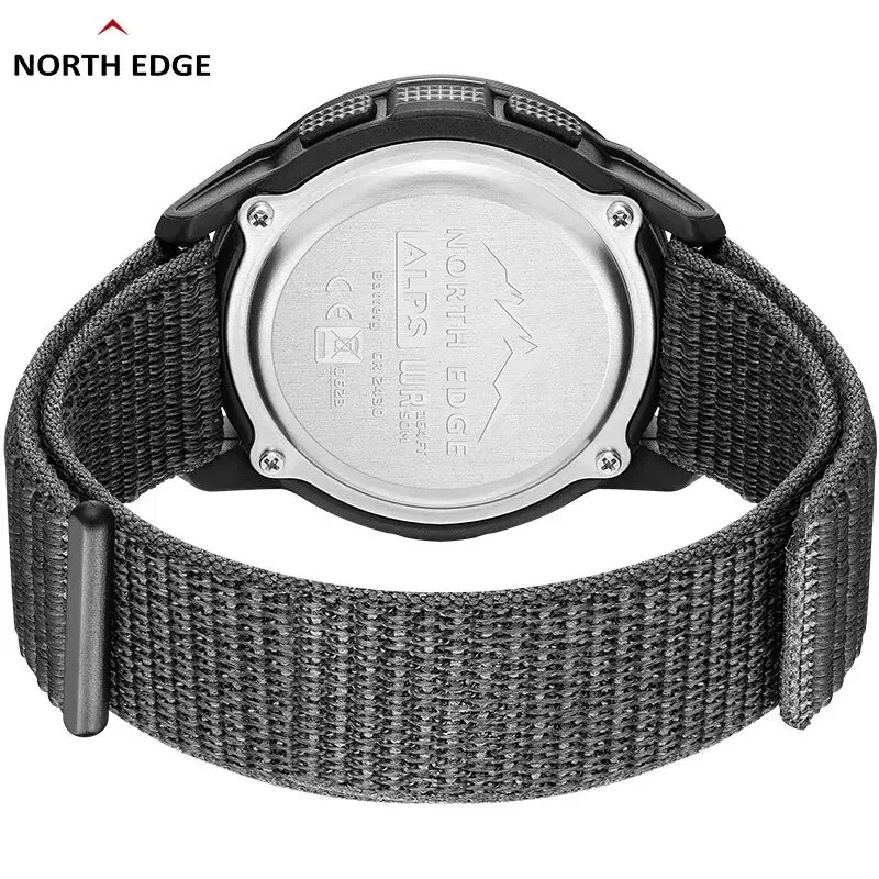 NORTH EDGE ALPS 1 Reloj Digital de fibra de carbono para hombre Shock Militray Sports Super ligero Brújula para exteriores Relojes de pulsera impermeables de 50 M