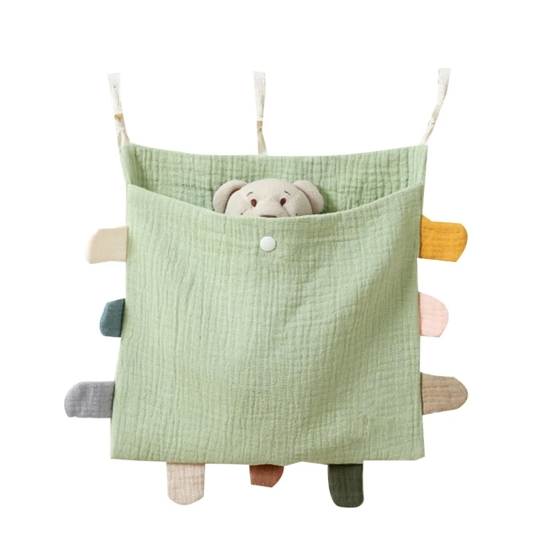 Sac de rangement pour lit de bébé Organisateur de chevet en coton Sac à suspendre pour pépinière pour bébé Sac de rangement pour