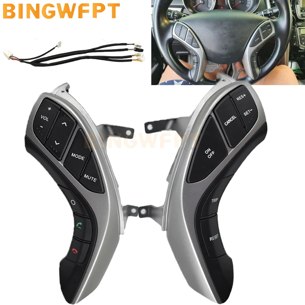 For HYUNDAI For Elantra 2012 2013 2014 2015 AT 2012 2013 2014 MT i30 MT Multifunctio Cruise Control Music Steering Wheel Buttons