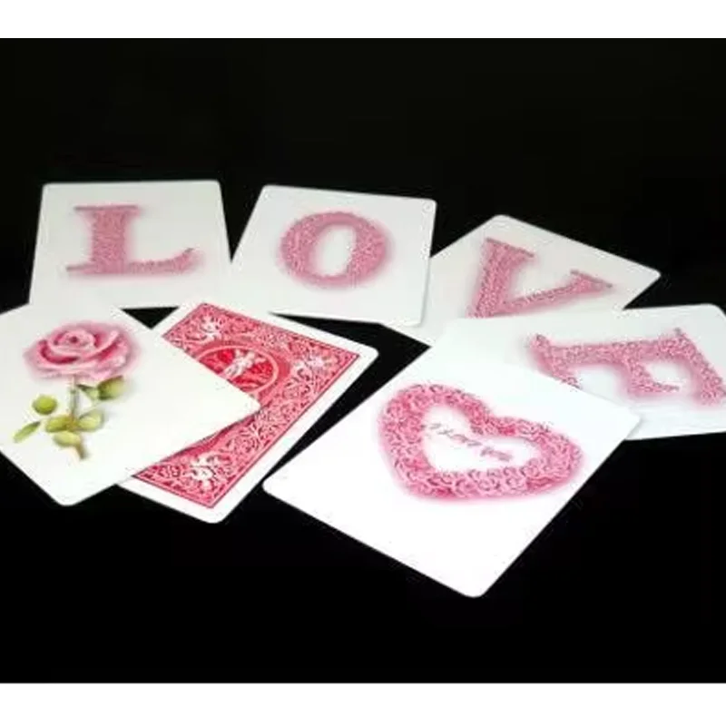 

Top Quality Rose The Card Magic Trick Magic For Lover Accessories Comedy Card Magie Close-Up Stage Mind Magia Classic