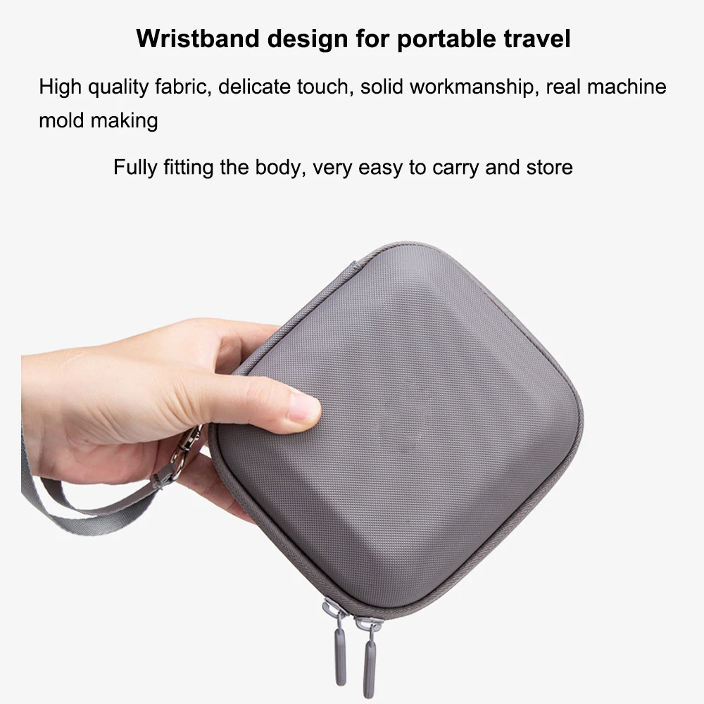 For DJI Nano Hard Carrying Case Protective Bag Shockproof Drop Resistant Waterproof Portable Wrist Strap Travel Storage Pouch