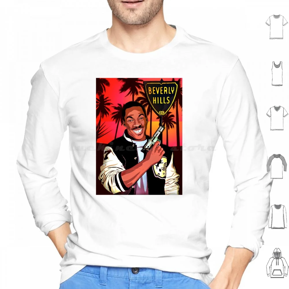 Beverly Hills Cop Hoodie cotton Long Sleeve Beverly Hills Cop Eddie Murphy Comedy 80s 90s Film Movies Coming To