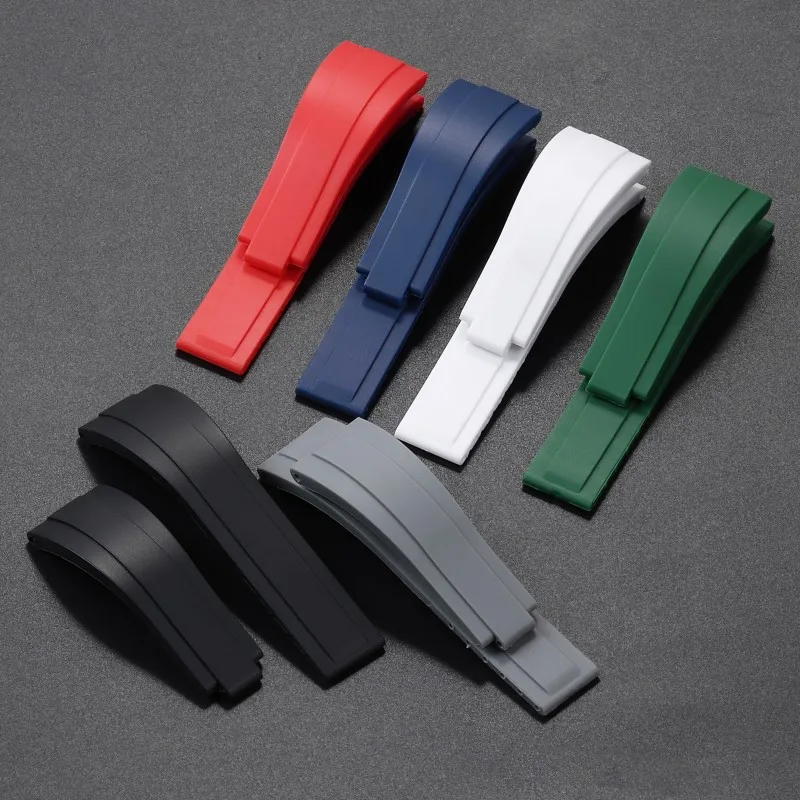 

High quality Rubber watchband for rolex GTM watch band 20mm 21mm waterproof silicone prevent dust wristband bracelet Strap