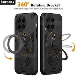 Shockproof Armor Case for Tecno Camon 30 Pro 5G Silicone+PC Ring Stand Phone Back Cover for Tecno Camon 30 4G/5G