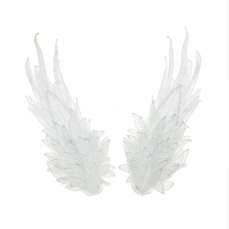 Halloween Lolita Feathers Angel Wings Hairpin Demon Headdress Harajuku Horns Embroidery Feather Hair Clip Anime Accessories