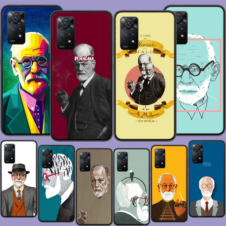 Sigmund Freud Founder of psychoanalysis Phone Case For Redmi Note 13 5G Plus 12C 12 10A 10C 10 9 8 9A 9C 9T 8A S2 K60 K70 Pro 7