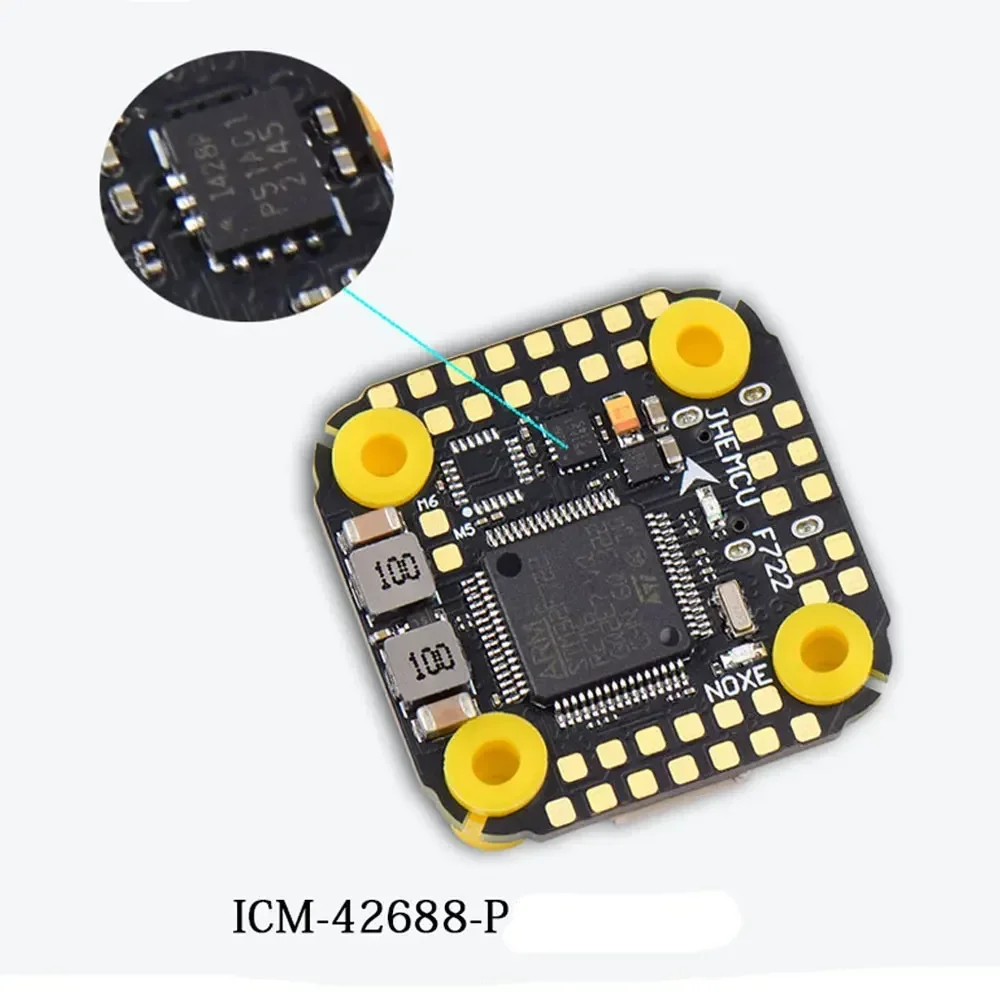 JHEMCU F722 NOXE Flight Controller Built-in Gyro Barometer OSD 16MB BlackBox Dual BEC 3-6S 20X20mm for FPV Freestyle Drone
