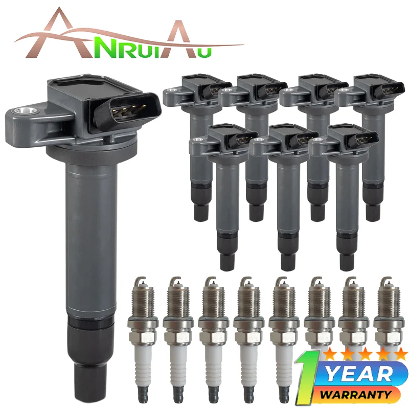 

Новые 8 катушек зажигания и 8 иридиевых свечей зажигания UF230 для Lexus LS430 LX470 Toyota Tundra Land Cruiser 1998-2007 90919-02230 UF493