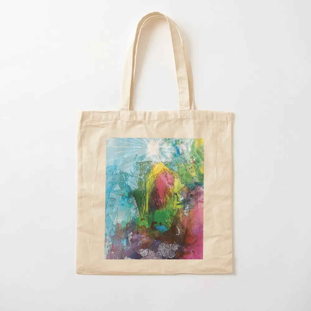 Rainbow World Tote Bag Canvas shoulder bag tote bag university personalized tote