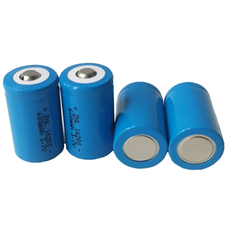 ICR16280 3,7 V 600 mAh wiederaufladbarer Li-Ion 16280 TiP-Akku für Laserstift, LED-Taschenlampe mit Knopf oben