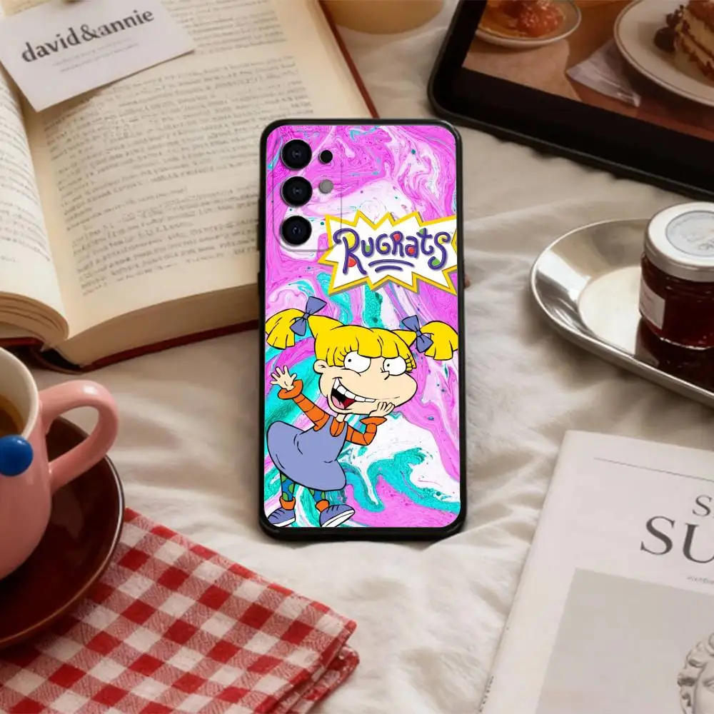 R-Rugrat C-Chuckie Angelica    Phone Case For Samsung S 25,24,23,22,30,21,10,9,Ultra,Plus,Lite,FE,4,5 G Soft Black Case view 3