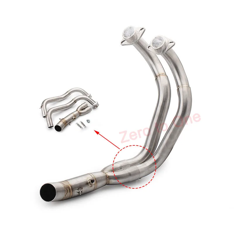 For YAMAHA MT07 FZ07 2014-2024 Years R7 2021-2024 Years Motorcycle Exhaust Full Systems Escape Moto Modified header Link Pipe