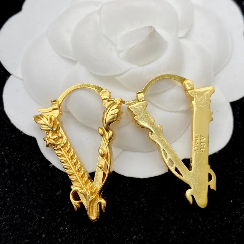 Fanjia أقراط جديدة ريترو رسالة ميدوسا أقراط الأنوثة Grandiose نسخة عالية أقراط عالية الملمس بالجملة #5