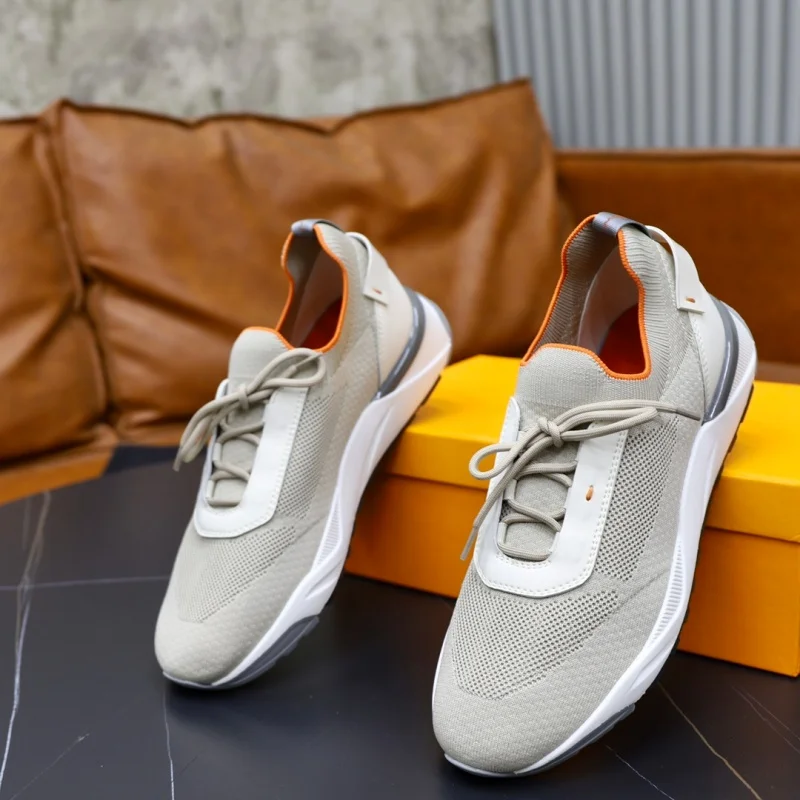 

Italian thick woven hand-sewn reinforced lace-up men's casual sports shoes