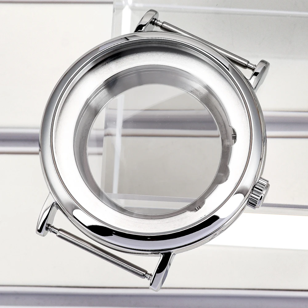 42mm Polished Watch Cases For NH34 NH35 NH36 NH38 4R36 7S Automatic Movement 37mm Dial Assemble Watch Parts Mechanical NH35 Case
