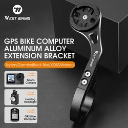 WEST BIKING Adjustable Bike Computer Bracket Aluminum Alloy Bike Speedometer Extension Stand For Garmin Bryton XOSS GOPRO Holder