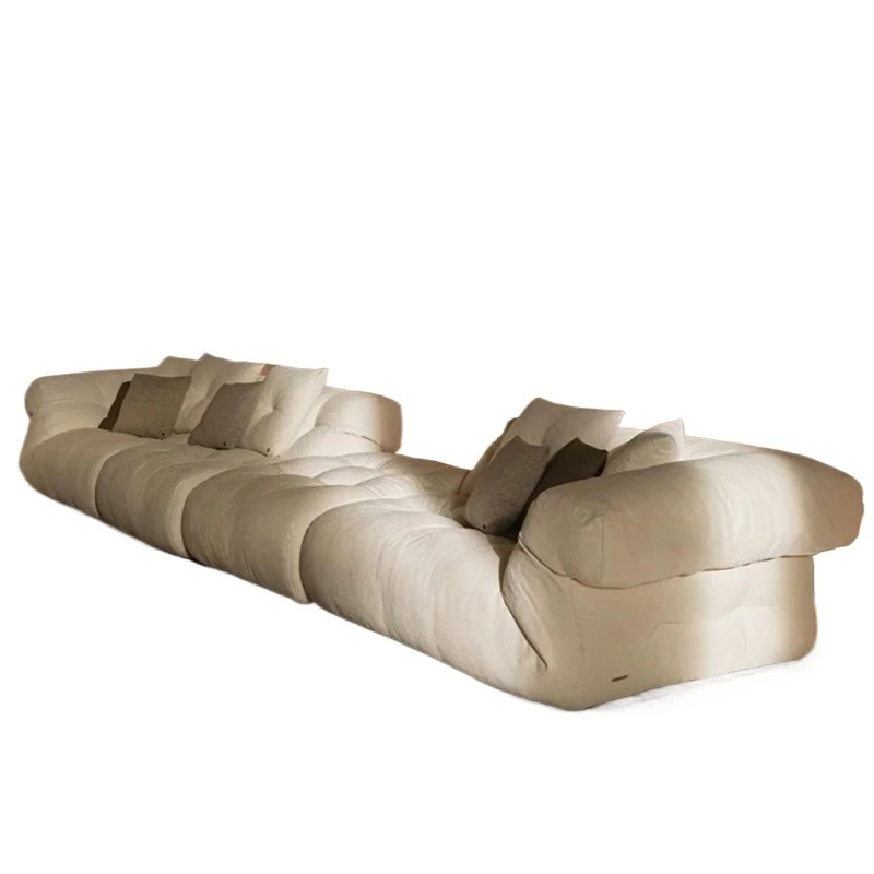 

Sofa large flat layer minimalist high-end cotton and linen fabric sofa