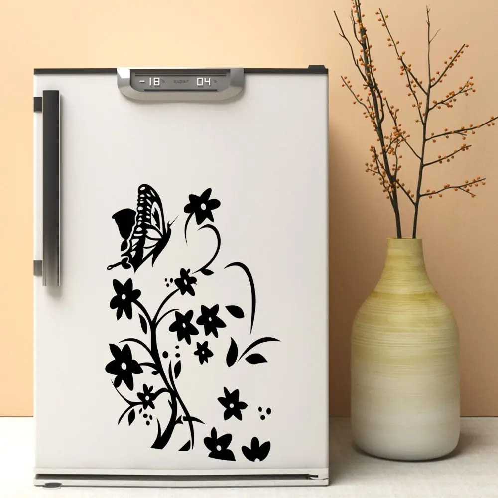 Creative DIY Butterfly Rattan Sticker Rattan Carved Butterfly Refrigerator Sticker Self-adhesive Waterproof Cabinet