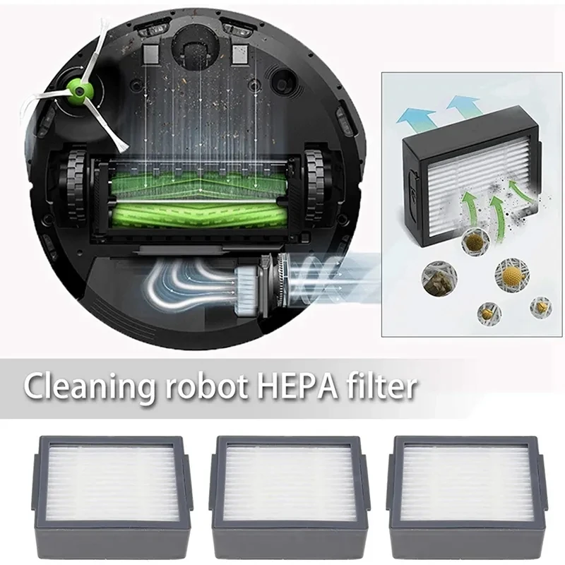 18 ชิ้นอุปกรณ์เสริม HEPA Filter สําหรับ Irobot Roomba Evo, I, E, J Series: e5 E6 E7 I1 I3 I4 I5 I6 I7 I8 J7 J8 + และ Plus รุ่น